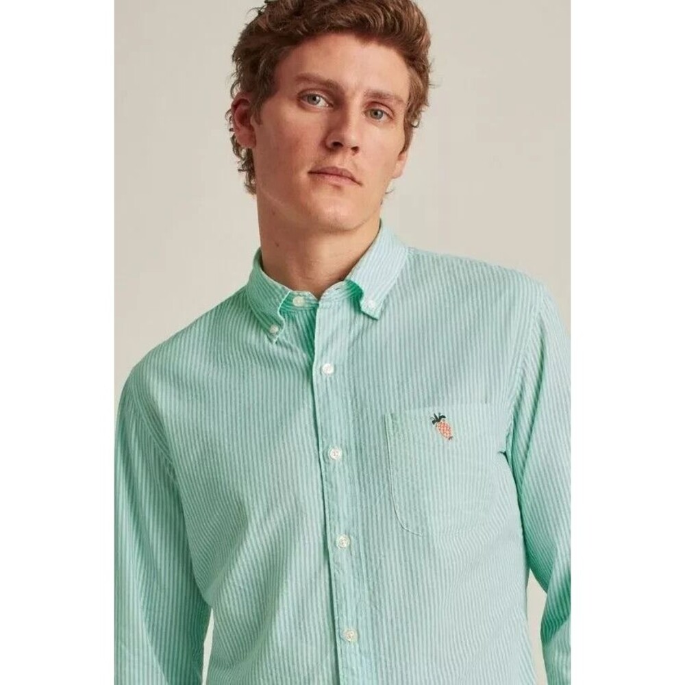 BONOBOS Striped Long Sleeve Men's Shirt Button-Up Standard Fit Long XL 269631